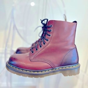 Dr. Martens 1460 smooth leather lace up boot burgundy